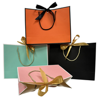 Sac cadeau d'anniversaire, de Noël, de mariage, de fête, sac en papier d'art de luxe, laminé, avec ruban, poignée, logo personnalisé, matériaux recyclés, bougie
