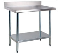 Établi commercial d'acier inoxydable de table de travail de table de préparation de cuisine avec le déflecteur