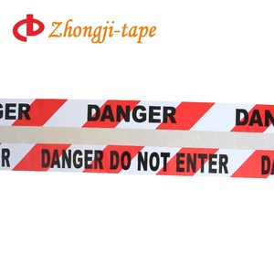 1,2 Mil 1,4 Mil 1,5 Mil Rot-Weiß Gestreiftes Doppelseitiges Absperrband - Product Image 5
