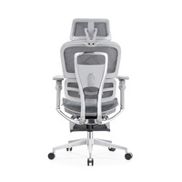 Fauteuil ergonomique contemporain inclinable en tissu maillé avec appui-tête réglable et rotation électrique