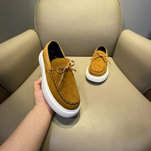 Chaussures décontractées respirantes, légères, résistantes à la saleté, mocassins de couleur unie, polyvalentes, à semelle souple et confortables - Product Image 5