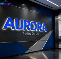 Enseigne LED en acrylique personnalisée avec logo, éclairage frontal, décoration murale pour entreprise, télécommande, transformateur, prise étanche, pour magasins, hôtels, salons de beauté