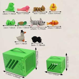 20 Pièces Ensemble Aléatoire d'Ornements Animaux Miniatures, Modèles d'Animaux Simulés Transfrontaliers les Plus Vendus, <span class=keywords><strong>Micro</strong></span> Maternité - Product Image 5