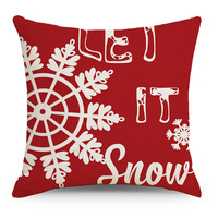 Sarung Bantal Natal Modern Selebriti Grosir 100% Poliester dengan Ritsleting, Set Dekorasi Sofa Rumah, Pola Baru