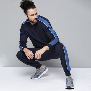 100% Cotton French Terry <b>Crewneck</b> Shirts and Sweatpants Set Men's Oversize Fit Winter Casual Solid Heavyweight Sweatsuits - Product Image 2