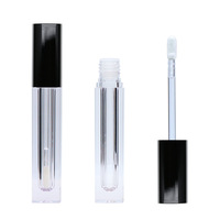 Tubes de brillant à lèvres en PETG personnalisés en gros, flacons de gloss mat transparents roses et noirs pour blush, emballage sous marque privée