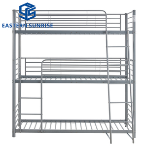 Tempat Tidur Susun Tiga Lapis Logam Tahan Lama untuk Pelajar, Pekerja, dan Staf - Product Image 6