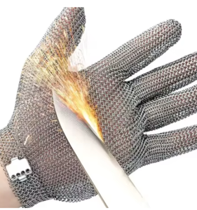 Guante de seguridad de malla metálica flexible de acero inoxidable 304, resistente a cortes, nivel 9 de ANSI/ISEA, de alta resistencia a la tracción - Product Image 1