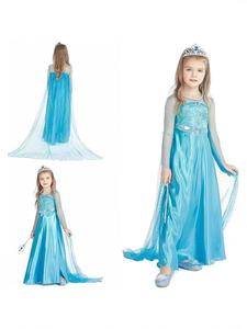 Costume de cosplay de princesse <span class=keywords><strong>Elsa</strong></span> <span class=keywords><strong>Anna</strong></span> Aurora pour filles, idéal pour Halloween, le carnaval, les spectacles sur scène <span class=keywords><strong>et</strong></span> les fêtes - Product Image 2
