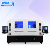 Machine de distribution de colle à double station avec deux caméras CCD et consoles PC indépendantes