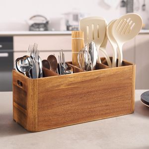 GaiNian 可持续长方形相思木厨房用具收纳桶悬挂式可定制尺寸型号 GaiNian302 中国制造 - Product Image 6