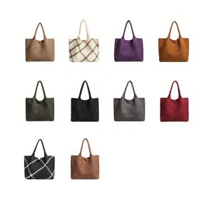 Sac fourre-tout en néoprène noir tissé de haute qualité, fait main, style coréen, pour femmes, sac à bandoulière tissé à la main, le plus récent sac à main - Product Image 3