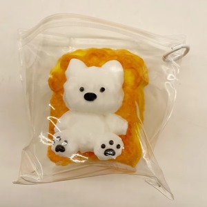 Toast knead Bear Bread Squeeze Toy Simulation <b>Food</b> Decompression Stress Relief <b>Squishy</b> Fidget Toy - Product Image 3