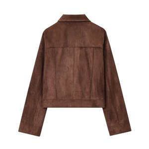 Chaqueta de Terciopelo MYST&ZA para <span class=keywords><strong>Mujer</strong></span>, Nueva Colección Otoño 2025, Simple y Versátil, con Bolsillos Decorativos, Modelo 8073254 - Product Image 6