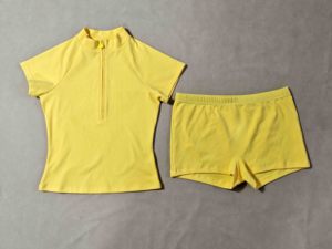 T-shirt Estiva da Donna in Cotone con Cerniera a 1/4, Stampa Logo Personalizzata, Sexy, Tinta Unita, e Pantaloncini Loungewear Sopra il Ginocchio - Product Image 2