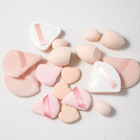 Lot de 17 éponges cosmétiques hydrophiles personnalisables, douces, véganes, pour fond de teint, outils de maquillage en gros