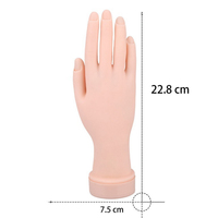 Outil professionnel de formation des ongles de haute qualité mains de pratique de manucure mobiles flexibles souples pour l'impression de bricolage dans les salons de manucure