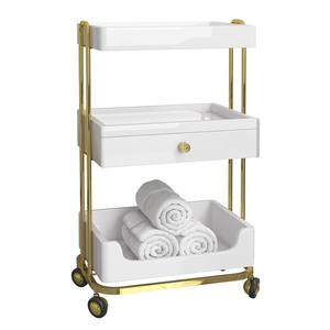 รถเข็นอเนกประสงค์สำหรับร้านเสริมสวย ชั้นวางอุปกรณ์เสริมสวยเคลื่อนที่ รถเข็นสปา รถเข็นทำเล็บ รถเข็นสำหรับมืออาชีพ - Product Image 6