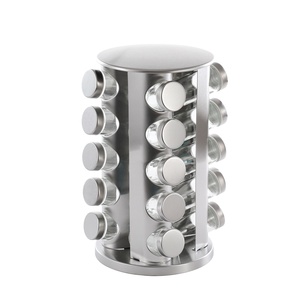 Terlaris 20-dapat Stainless Steel Set botol bumbu untuk Amazon rak berputar lintas batas peralatan makan bumbu & merica - Product Image 6