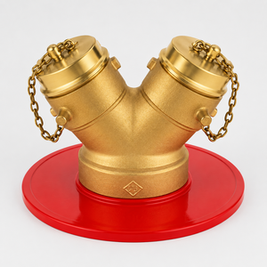 Clapet oscillant en laiton avec connexions siamoises pour application de prévention des incendies - Product Image 1
