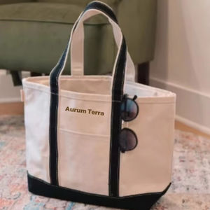 Bolsa de Lona Vintage Personalizada con Cremallera para Mujer, Estilo Femenino, Asa Doble, Bolsa de Hombro para Viajes, Playa, Compras, Logotipo de Marca - Product Image 2