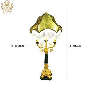 Lampada da comodino per camera da letto per Hotel classica lampada da tavolo Malachite intagliato ottone dorato europeo elegante LED bronzo AC 90 <span class=keywords><strong>Tiffany</strong></span> 80 - Product Image 2