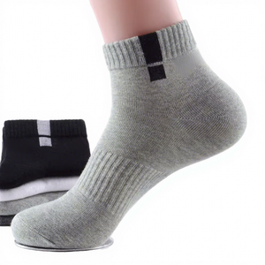 Calcetines de Tobillo para Hombre, Color Sólido, Algodón Transpirable, Tejido, para Uso Diario, Estilo Verano - Product Image 1