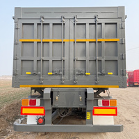 Semi-remorque de transport de sable, de pierre et de bauxite à benne basculante latérale, 5 essieux, 16 mètres, 100 à 150 tonnes, robuste