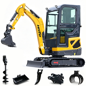 Mini-excavatrice de 1,8 tonne, 1800 kg, petite pelle avec cabine fermée et climatisation, chenilles hydrauliques pour utilisation agricole - Product Image 5