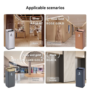 Cao cấp tùy chỉnh màu sắc không gỉ <span class=keywords><strong>bin</strong></span> kẽm mạ bên trong thùng rác thùng cho khách sạn nhà hàng - Product Image 4