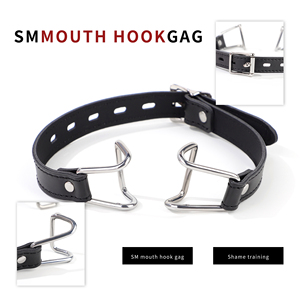 SM Sex Toys Produits Pour Adultes Jouet Gorge Profonde Tuning Bouche <span class=keywords><strong>Plug</strong></span> Bouche Crochet Pince <span class=keywords><strong>BDSM</strong></span> Bondage Noir Métal Anneau Bouche Ouverte <span class=keywords><strong>Plug</strong></span> - Product Image 2
