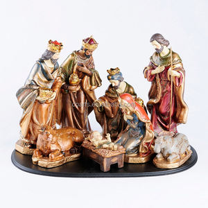 Holy Family Figurine <b>Nativity</b> <b>Set</b> Resin Religious Craft - Product Image 4