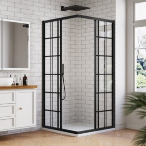 <span class=keywords><strong>Cabine</strong></span> <span class=keywords><strong>de</strong></span> <span class=keywords><strong>douche</strong></span> d'angle avec porte coulissante, cadre noir, verre trempé, vente en gros, taille personnalisée pour l'exportation - Product Image 2