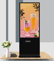 Kiosque à affichage numérique intérieur de 75 pouces au sol, système Android/PC, écran tactile LCD capacitif pour affiche numérique Totem