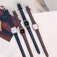 Montres de couple rétro en forme de tonneau pour étudiantes, style simple et frais, tendance Ins