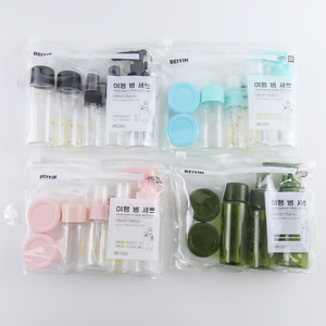 Beiyin – ensemble de bouteilles de maquillage de voyage, 5 pièces, conteneurs cosmétiques portables colorés pour les soins du visage et l'usage quotidien - Product Image 1