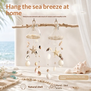 Campanas de Viento con Forma de Estrella de Mar, Decoraciones Colgantes de Conchas Marinas Grandes, Estilo Moderno <span class=keywords><strong>Minimalista</strong></span> Hecho a Mano para Salas de Estar y Casas de Huéspedes - Product Image 4
