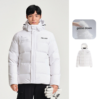 PELLIOT Hiver Respirant Polyester Fermeture Éclair Durable 650 Rempli Plus La Taille Hommes Doudoune D'oie Manteaux