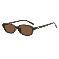Nouvelles Lunettes de Soleil Rétro NWO T1790 à Monture Ovale Fine et Complète, Protection UV400 Haut de Gamme, Vente en Gros Directe Usine