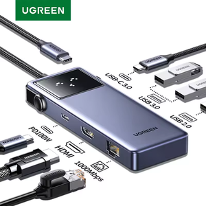 UGREEN Uno 7 in 1 USB-Hub Typ C zu <span class=keywords><strong>HDMI</strong></span> 4 K60Hz USB3.0 5 Gbit/s RJ45 1000 Mbit/s für MacBook Laptop-Zubehör <span class=keywords><strong>Docking</strong></span> <span class=keywords><strong>station</strong></span> - Product Image 1