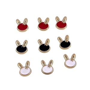 อุปกรณ์ตกแต่งเครื่องประดับรูปกระต่ายการ์ตูน DIY ทำจากเรซิ่นพลาสติกเคลือบสีหลากหลาย สำหรับเคสมือถือ รองเท้า หัวเข็มขัด และงานฝีมือ - Product Image 5