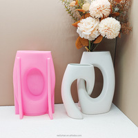 Moule en Silicone Bricolage Double Vase Pot de Fleurs ou Pot à Bougie en Ciment Béton
