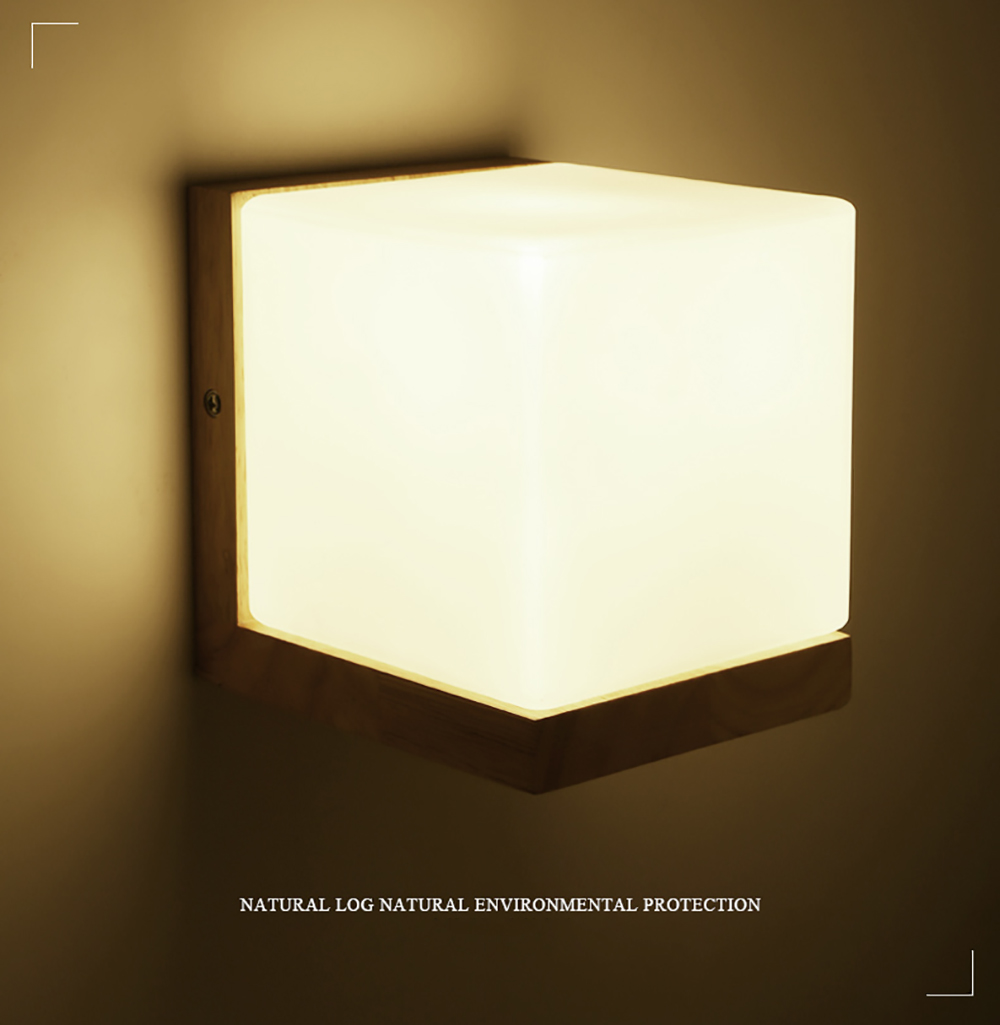 Wholesale New Design Best Wooden And Glass Material Light Source Indoor Wall Lamp Led Wall Light For Bedroom