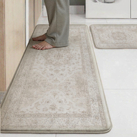 Tapis de cuisine anti-fatigue PureCozy en 2 pièces, matériau PVC, imperméable, antidérapant, style vintage, pour cuisine/évier/buanderie/bureau