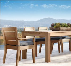 Meubles d'extérieur en bois de luxe moderne, chaise de salle à manger en teck massif, ensemble de table de salle à manger en teck pour l'extérieur - Product Image 1