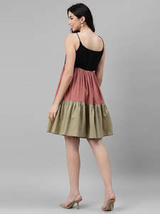Vestido Mini de Algodón Sólido para Mujer, Estilo A-Line, para Playa, Festivo, Casual, Moderno, Elegante, Vestido Corto de Una Pieza, Estilo Occidental - Product Image 6