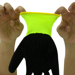 Guantes de Trabajo Resistentes a Pinchazos con Forro de Poliéster 13G, Palma Recubierta de Látex Antiarrugas, Agarre Firme y Muñequera Tejida Cómoda - Product Image 5