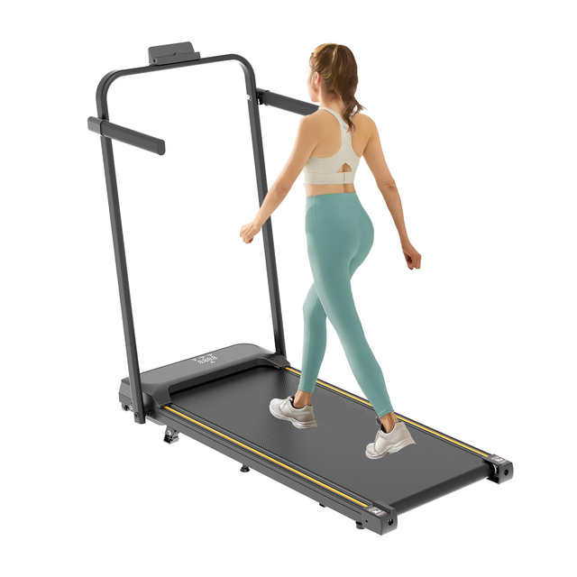 Electric Compact Smart Walking Machine-Portable Home Fitness Treadmill with LED Screen Easy Fold & Install No Heart Rate Monitor