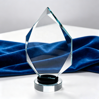 Ice Peak Vente en gros Trophée de récompense en verre cristal K9 vierge personnalisé 3d laser Graver plaques de trophée en verre cristal