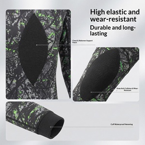 Nouvelle combinaison de plongée en néoprène 3MM pour homme, <span class=keywords><strong>ensemble</strong></span> thermique à capuche en deux pièces pour la plongée libre, le surf et la natation - Product Image 3